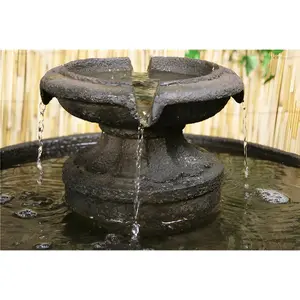 Primrose Maleda Antique Effect Bird Bath Outdoor Water Fountain H71cm