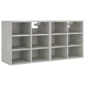 Berkfield Shoe Cabinets 2 pcs Concrete Grey 52.5x30x50 cm