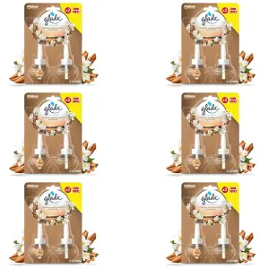 Glade Electric Twin Refill Sandalwood & Jasmine Scented Oil Plugin, 2 x 20ml (Pack of 6)