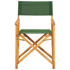 Berkfield Director's Chair Solid Acacia Wood Green