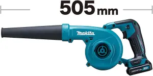 Makita UB100DZ 12v CXT Cordless Blower Vacuum + Long Nozzle + Collect Bag - Bare