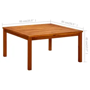 Berkfield Garden Coffee Table 85x85x45 cm Solid Acacia Wood