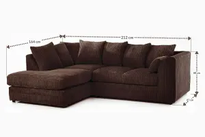 Logan Compact Corner Sofa Jumbo Cord Fabric