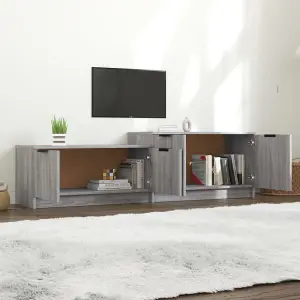 Berkfield TV Cabinet Grey Sonoma 158.5x36x45 cm Engineered Wood