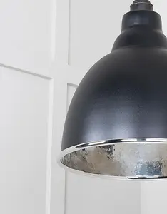 Hammered Nickel Brindley Pendant in Elan Black