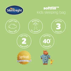 Silentnight Camping Collection Kids Sleeping Bag - Rainbow