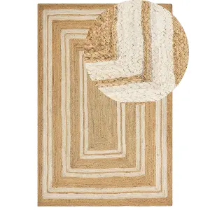 Jute Area Rug 200 x 300 cm Beige ELMALI