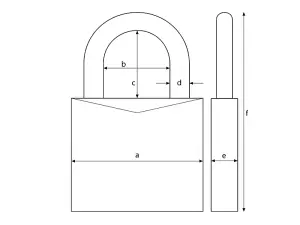 ABUS Mechanical 64TI/40mm TITALIUM™ Padlock 40mm Long Shackle Keyed Alike KA6411