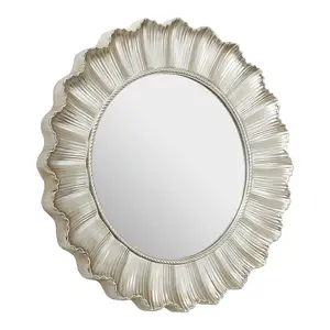 Interiors by Premier Champagne Finish Scallop Wall Mirror