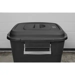 Sealey Durable Refuse Storage Bin Suitable For Outdoor Use 75 Litres Black BM75