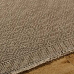 ESHA Machine Washable Jute Boho Area Rug 198 x 275 cm