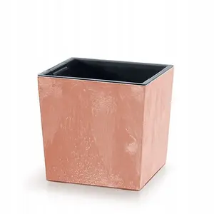 Plant Flower Pot Concrete Square Planter Inner Pot Garden Patio Home Large Beton Terracotta 7.5 Litres