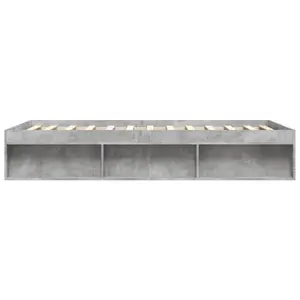 Berkfield Bed Frame Concrete Grey 160x200 cm