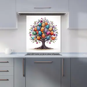 A Magical Easter Egg Tree Premium Glass Kitchen Splashback W900mm x H650mm