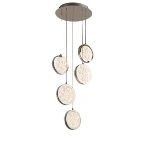 Lavina Multi-Light Chrome LED Pendant