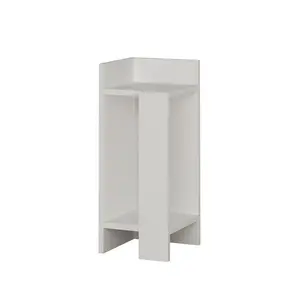 Lochlan Modern Compact Nightstand Bedside Table 25 x 27 x 60cm  Bedroom Furniture White / Left Orientation