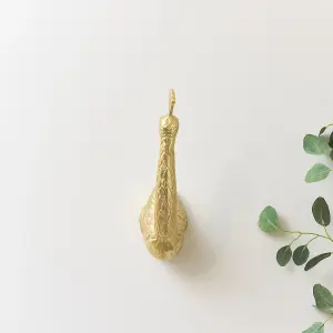 Melody Maison Gold Metal Peacock Wall head - 39cm