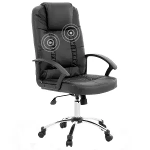 Massage Chair RELAX Faux Leather Black