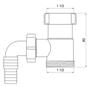 Aniplast 1 1/2 Inch x 40mm Drain Waste Trap Pipe Extension Connector With Dishwasher Input