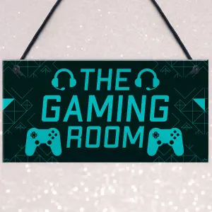 Gaming Room Sign Novelty Gamer Gift Bedroom Man Cave Sign Son Birthday Christmas Gift