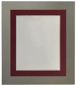 Metro Dark Grey Frame with Red Mount for Image Size A4