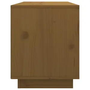 Berkfield TV Cabinet Honey Brown 74x35x44 cm Solid Wood Pine