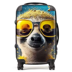 Meerkat With Golden Glasses Splashart Suitcase - Cabin