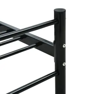 Berkfield Bed Frame Black Metal 200x200 cm