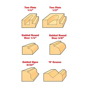 Trend 1/2in Router Cutter Set, 6 Piece
