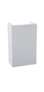 Luminosa Gallery LED 2 Light Square Plaster Indoor Wall Light White, White