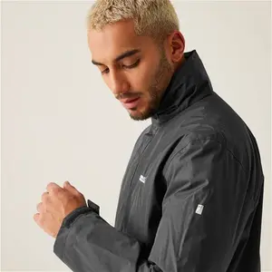 Regatta Waterproof Men's Dark Grey And Black Breathable Matt Jacket, Size: M