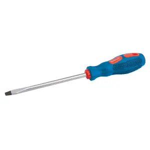 SL8 x 150mm Slotted Screwdriver Soft Grip Handle & Hard Steel Flared Flat Driver