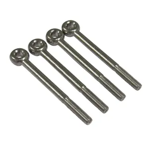 Stainless Steel Eyebolt DIN 444 20MM X 100MM - Pack of 4 (Marine Grade Metric Eye Bolt)