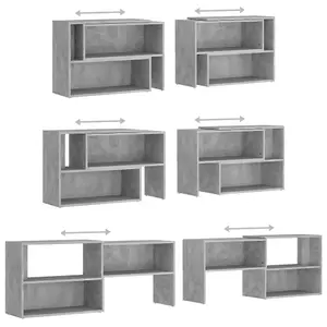 Berkfield TV Cabinet Concrete Grey 149x30x52 cm Engineered Wood