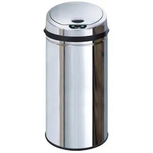 Ladson Steel Motion Sensor Rubbish Bin Chrome / 42L