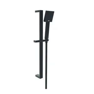 Shower Square Slide Rail Kit - Matt Black (Marina)