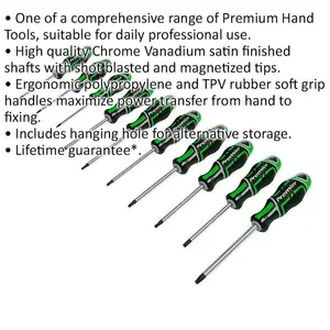 10 PACK Premium Soft Grip Screwdriver Set TRX Star Security Various Sizes GREEN