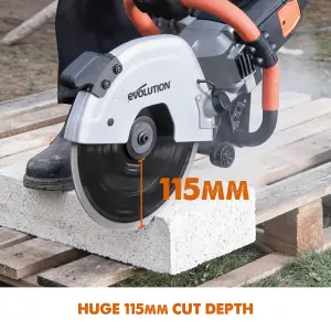 Evolution R300DCT 300mm 12" Electric Disc Cutter, Concrete Saw, With Diamond Blade 230V