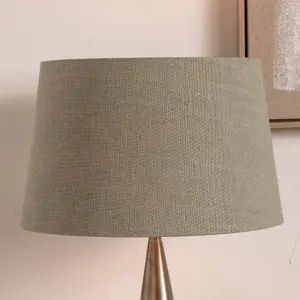 40cm Sage Green Linen Tapered Table Lampshade Modern Floor Lamp Shade