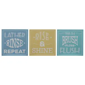 Maison by Premier Bathroom Wall Plaques - Set of 3