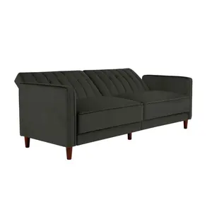 Bosco 3 Seater Velvet Reclining Sleeper Gray Velvet