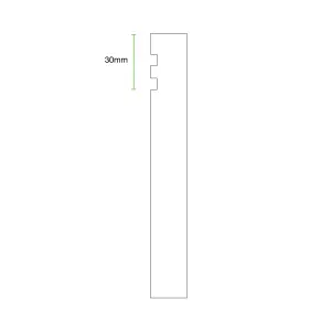 National Skirting Groove II MDF Skirting Board - 120mm x 18mm x 3040mm, Primed, No Rebate