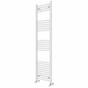 Wiest Straight Heated Towel Rail Radiator Bathroom Ladder Warmer White / 160cm H x 40cm W x 3cm D