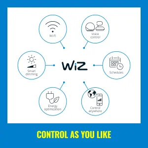 WiZ True Colour Smart Lighting Portable Table Lamp WiFi with App Control.