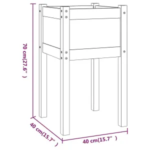 Berkfield Garden Planters 2 pcs 40x40x70 cm Solid Pinewood