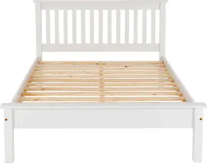 Monaco 4ft Small Double Bed Low Foot End White