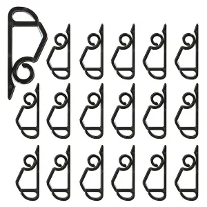 Hang Ups  100 Black Plastic Gutter Hooks Outdoor Shingle Light Hook Clips