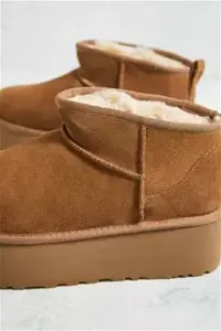 UGG Chestnut Classic Ultra-Mini Platform Boots - Brown UK 7 At Urban Outfitters