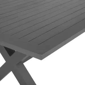 Garden Table Metal Grey CASCAIS