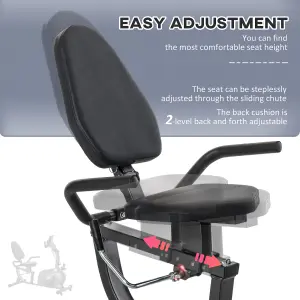 HOMCOM Exercise Training Stationary Cycling Bike w/ LCD Monitor & Pad Holder